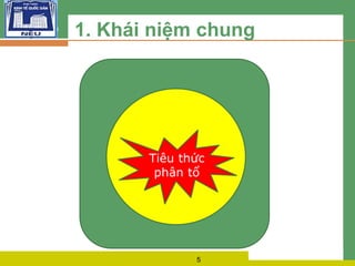 L O G O 1. Khái niệm chung
Tiêu thức
phân tổ
5
 