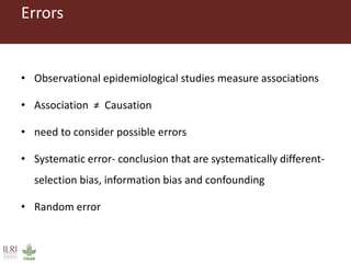 Assessing quality and bias in studies