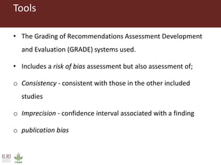 Assessing quality and bias in studies