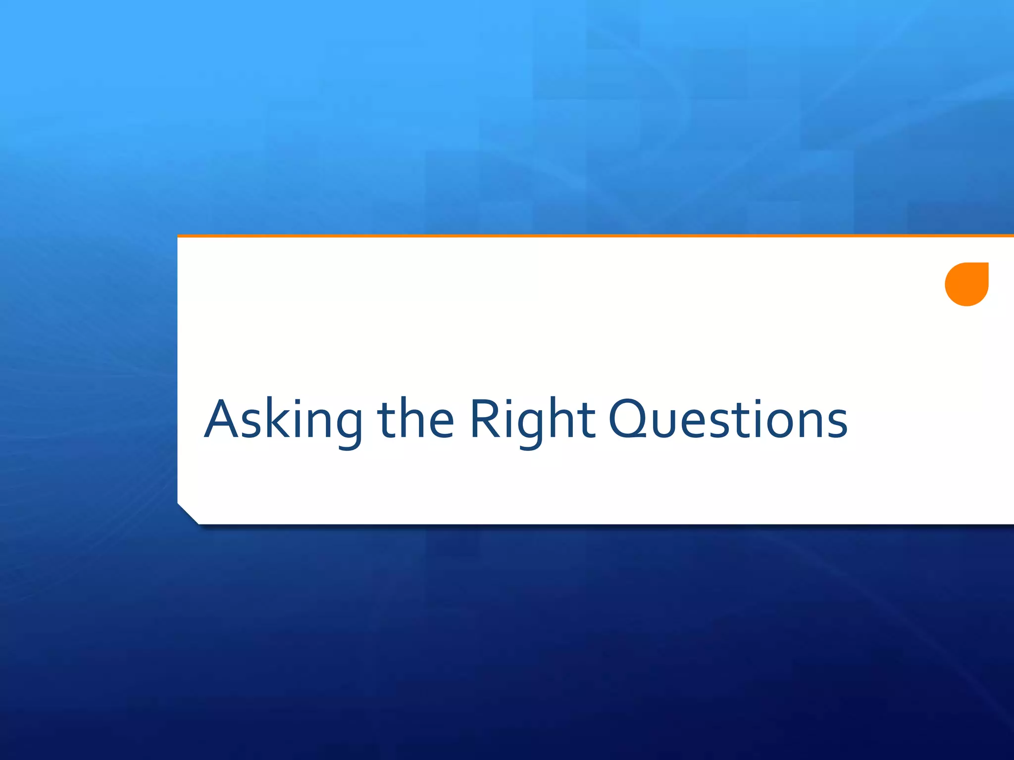 Asking the Right Questions

 Before you buy a platform
   Do I need to buy a platform?
   What are my major applications?
   What are my colleagues using?

 Before you start sequencing
   What am I trying to answer?
   How will I analyze the data?
   Where is my variation coming from?
   How many samples do I need?
 