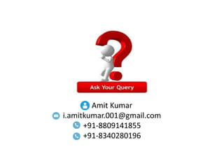 Amit Kumar
i.amitkumar.001@gmail.com
+91-8809141855
+91-8340280196
 