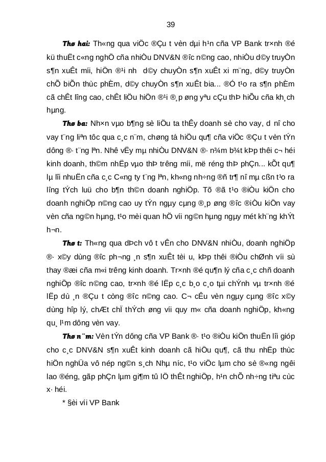 Thực trạng hoạt động tín dụng ngân hàng đối với DNV&N tại ...