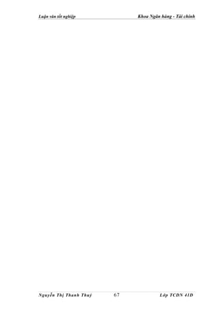 Luận văn tốt nghiệp          Khoa Ngân hàng - Tài chính




Nguyễn Thị Thanh Thuỷ   67             Lớp TCDN 41D
 