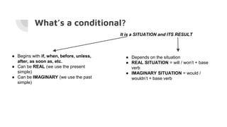 First and second conditionals | PPTX image.