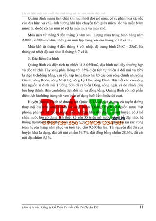 Thuyết minh dự án Nhà máy sản xuất thủy tinh lỏng và các sản phẩm thủy ...