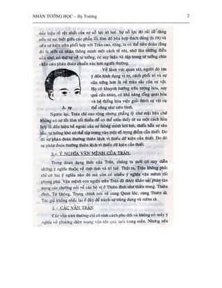 NHAÂN TÖÔÙNG HOÏC – Hy Tröông   2
 