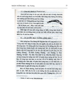 NHAÂN TÖÔÙNG HOÏC – Hy Tröông   23
 