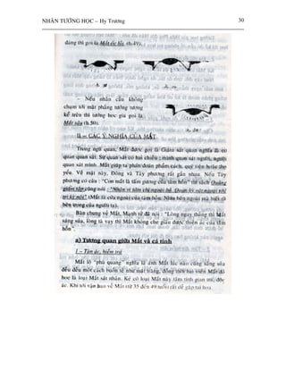 NHAÂN TÖÔÙNG HOÏC – Hy Tröông   30
 