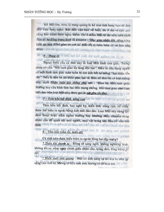 NHAÂN TÖÔÙNG HOÏC – Hy Tröông   32
 