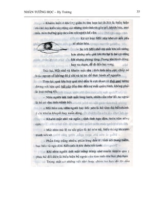 NHAÂN TÖÔÙNG HOÏC – Hy Tröông   35
 