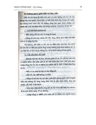 NHAÂN TÖÔÙNG HOÏC – Hy Tröông   38
 