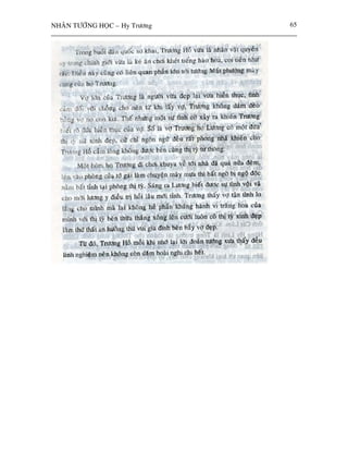 NHAÂN TÖÔÙNG HOÏC – Hy Tröông   65
 