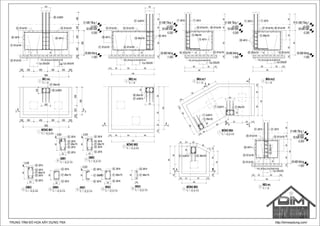 22
100 350 450 350 350 100
1500
100300600
900
07 Ø6a150
08 2x3Ø20
200
300
5
5
01.MB Tầng 1
+0.000
00.MB Sân
-0.200
00.MB Móng
-1.000
100 350 450 350 350 100
1500
400200400400100
800
08 2x3Ø20
03 Ø12a150 04 Ø12a150
05 4Ø10
01 Ø12a150
02 Ø12a150 TNX_Bê tông lót đá 40x60 M100
Cọc 250x250Cọc 250x250
06 4Ø10
300
150
100 300 500 600
100300500600
1400
44
1400 200
300
09 Ø6a150
07 2x3Ø18
01.MB Tầng 1
+0.000
00.MB Sân
-0.200
00.MB Móng
-1.000
TNX_Bê tông lót đá 40x60 M100
Cọc 250x250
350200800100
03 Ø12a150 04 Ø12a150
05 4Ø10
01 Ø12a150 02 Ø12a150
09 Ø6a150
06 4Ø10
300
100 300 500 600
1400
07 2x3Ø18
150
100 273 527 100
800
100300600
162438300100
900
738
363
112
100 275 200
250
66
02 Ø6a15001 2x2Ø18
01.MB Tầng 1
+0.000
00.MB Sân
-0.200
00.MB Móng
-1.000
350200400400100
800
100 275 525 100
800
TNX_Bê tông lót đá 40x60 M100
Cọc 250x250
05 Ø12a15006 Ø12a150
08 4Ø10
03 Ø12a150
04 Ø12a150
02Ø6a150
01 2Ø18 01 2Ø18
150
100
200
800
29 521 300 100
600350100
950
600
350
100
100
750
486
8
8
9
9
200
300
12 Ø6a15011 2x3Ø18
200
13 Ø6a150
11 2x2Ø18
01.MB Tầng 1
+0.000
00.MB Sân
-0.200
00.MB Móng
-1.000
06 Ø12a15009 Ø12a150
03 Ø12a15004 Ø12a150
12 Ø6a150
11 3Ø1811 3Ø18
10 4Ø10
600 350 100
950
100800200350
150
TNX_Bê tông lót đá 40x60 M100
Cọc 250x250
01.MB Tầng 1
+0.000
00.MB Sân
-0.200
00.MB Móng
-1.000
100350600
950
100500300200350
550800
TNX_Bê tông lót đá 40x60 M100
06 Ø12a15007 Ø12a150
08 4Ø10
05 Ø12a150
150
03 Ø12a150
Cọc 250x250
13 Ø6a150
11 2Ø1811 2Ø18
200
400
01 Ø6a170
02 2Ø16
03 2Ø16
03 2Ø16
03 2Ø16
-0.200
01 Ø6a170
02 2Ø16
03 2Ø16
03 2Ø16
03 2Ø16
200
400
-0.200
01 Ø6a170
02 2Ø16
03 2Ø16
03 2Ø16
03 2Ø16
200
400
-0.200
01 Ø6a170
02 3Ø16
03 3Ø16
200
300
02 3Ø16
03 3Ø16
01 Ø6a120
300
-0.200
01 Ø6a170
02 2Ø16
03 2Ø16
200
300
01 Ø6a170
02 2Ø14
100
300
TRUNG TÂM ĐỒ HỌA XÂY DỰNG TNX http://bimxaydung.com/
TL: 1 : 25_SL:4CK
MÓNG M01
1
TL: 1 : 25
M01.mc
2
TL: 1 : 25_SL:2CK
MÓNG M02
3
TL: 1 : 25
M02.mc
4
TL: 1 : 25_SL:1CK
MÓNG M03
5 TL: 1 : 25
M03.mc
6
TL: 1 : 25_SL:1CK
MÓNG M04
7
TL: 1 : 25
M04.mc1
8
TL: 1 : 25
M04.mc2
9
TL: 1 : 25_SL:1CK
GM01
10 TL: 1 : 25_SL:1CK
GM02
11
TL: 1 : 25_SL:4CK
GM03
12
TL: 1 : 25_SL:1CK
GM04
13
TL: 1 : 25_SL:1CK
ĐK01
14
TL: 1 : 25_SL:1CK
ĐK02
15 TL: 1 : 25_SL:1CK
ĐK03
16
 