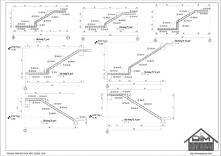 B C
100 900 100 500 327 573 100
177353177100
2600
115 885 600 900 100
06 Ø12a120
01 Ø12a120
07 Ø12a150 03 Ø12a120
15 4Ø12
06 Ø12a120
14 Ø8a150
08 Ø12a120
14 Ø8a150
10 Ø12a150
11 Ø12a150
02.MB Tầng 2
+3.000
2
302603
905
2300 200
1000 1300
Sàn tầng 2
200100
200
159
21 Ø12a120 16 Ø12a120
24 Ø12a120
23 Ø12a120
05 Ø8a150
22 Ø12a120
04 Ø8a150
B C
159476100
100 1000 1400 100
2600
100 900 600 900 100
16 Ø12a120
21 Ø12a120
24 Ø12a120 22 Ø12a120
17 Ø12a120
26 Ø8a150
16 Ø12a120
14 Ø8a150
20 Ø12a120
18 Ø12a120
03.MB Tầng 3
+5.700
2
1160100202
200 800 100 1450 200
2550
200 800 100 1450 200
20 Ø12a120
16 Ø12a120
18 Ø12a120 17 Ø12a120
20 Ø12a120
05 Ø8a150
04 Ø8a150
19 Ø12a120
13 4Ø12
159
04.MB Tầng 4
+9.100
2
200 513 1837 200
100200783
1000 1550
2550
100971162
27 Ø12a120 31 Ø12a150
30 Ø12a120
162
05 Ø8a150
29 Ø12a120
28 Ø12a120
04 Ø8a150
05.MB Tầng 5
+12.500
2
200 800 100 1450 200
2001002741183
2550
33 Ø12a120
31 Ø12a150
35 Ø12a120 32 Ø12a120
13 2x2Ø12
34 Ø12a120
04 Ø8a150
33 Ø12a120
05 Ø8a150
B C
100 900 100 500 900 100
2600
162361337100
100 900 600 900 100
31 Ø12a150
29 Ø12a120
30 Ø12a120 28 Ø12a120
25 2x3Ø12
32 Ø12a120
37 Ø8a150
31 Ø12a150
36 Ø8a150
33 Ø12a120
35 Ø12a120
TRUNG TÂM ĐỒ HỌA XÂY DỰNG TNX http://bimxaydung.com/
TL: 1 : 25
Cầu thang T1_mc3
1
TL: 1 : 25
Cầu thang T2_mc1
2
TL: 1 : 25
Cầu thang T2_mc2
3
TL: 1 : 25
Cầu thang T2_mc3
4
TL: 1 : 25
Cầu thang T3, T4_mc1
5
TL: 1 : 25
Cầu thang T3, T4_mc3
6
TL: 1 : 25
Cầu thang T3, T4_mc2
7
 