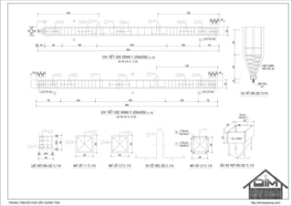 3X50
190
2020
3X50
190
2020
500
8000
100
50
100
250
20050
50
50 50
50
1600
46001000 700
50
1000
230
250
250
1600
20050200
700
8000
50
50 50
50
1600
46001000 700
50
1000
230
50
5050
50 50
230
230
250
250
150150
150
150
10
230
230
1
1
1
1
4 Theùp baûn
220x150x10
4 Theùp baûn
190x260x10
CHI TIEÁT COÏC ÑOAÏN 1 (250x250)
COÏC DAØI 8 M, SL: 12 COÏC
10∅6
a100
4
10∅6
a50
4
10∅6
a50
4
10∅6
a100
4
∅6
a200
4
1∅22
3 4∅16
1
1∅20
2
5 LÖÔÙI THEÙP 6a50
5
MAËT CAÉT 1-1 TL 1/10
50 50
R=50
300 300
250
CHI TIEÁT MOÙC CAÅU TL 1/10
4∅16
1
∅6
a1004
1∅20
3
LÖÔÙI THEÙP ÑAÀU COÏC TL 1/10
5
5
∅6a50
∅6a50
1∅20
2
CHI TIEÁT ÑAÀU COÏC TL1/10
THEÙP XOAÉN
ÑAÀU COÏC φ8
MUÕI COÏC
1φ22
TL: 1/20
CHI TIEÁT COÏC ÑOAÏN 2 (250x250)
COÏC DAØI 8 M, SL: 24 COÏC
10∅6
a50
4
10∅6
a100
4
∅6
a200
4
1∅20
2
5 LÖÔÙI THEÙP 6a50
5
TL: 1/20
10∅6
a50
4
10∅6
a100
4
5 LÖÔÙI THEÙP 6a50
4∅16
MAËT CAÉT 2-2 TL 1/10
4∅16
1
MAËT CAÉT 2-2 TL 1/10
4∅16
1
∅6
a2004
250 CAÁU TAÏO THEÙP ÑAÀU COÏC TL 1/10
Theùp baûn
270x150x10
h = 10mmh
4∅18
6
7
5
TRUNG TÂM ĐỒ HỌA XÂY DỰNG TNX http://bimxaydung.com/
 