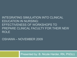 Faculty Development - Simulation Education for Nurses | PPTX