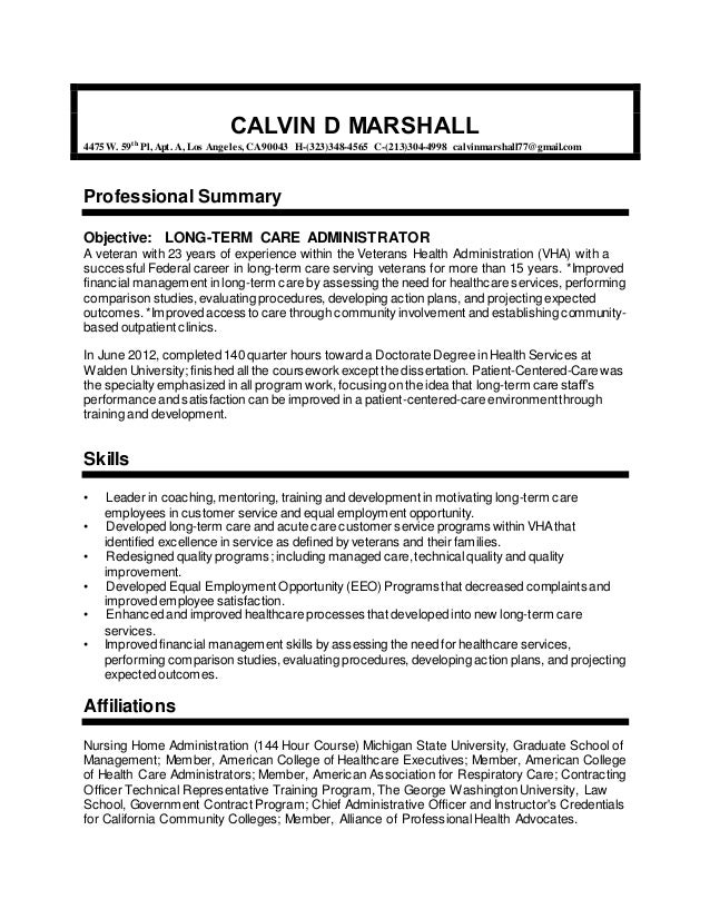 Vha resume help