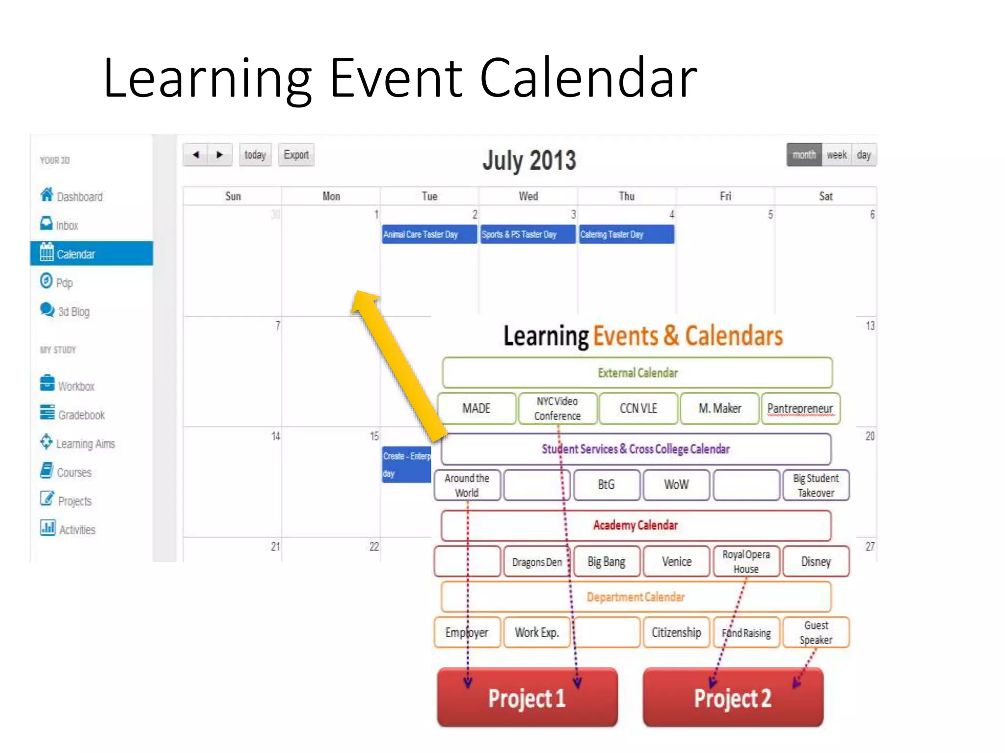 Learning Event Calendar
 