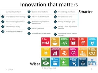 Innovation that matters
6/27/2016
© IBM UPWard 2016
18
Smarter
Wiser
 