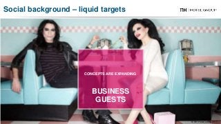 CONCEPTS ARE EXPANDING
BUSINESS
GUESTS
© NH Hotel Group 2017
Social background – liquid targets
 