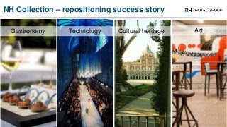 NH Collection – repositioning success story
© NH Hotel Group 2017
Cultural heritageGastronomy Technology Art
 
