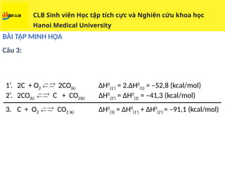 Comprehensive Overview of Thermodynamics and Chemical Kinetics in ...