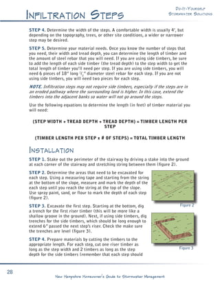 Infiltration Steps NH: Homeowner's Guide to Stormwater Management | PDF