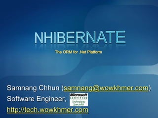 Samnang Chhun (samnang@wowkhmer.com)
Software Engineer,
http://tech.wowkhmer.com
 