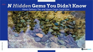 N Hidden Gems You Didn't Know
Hippo Delivery Tier and Hippo Forge Could Give
Woonsan Ko
Solution Architect
w.ko @ onehippo.com
 