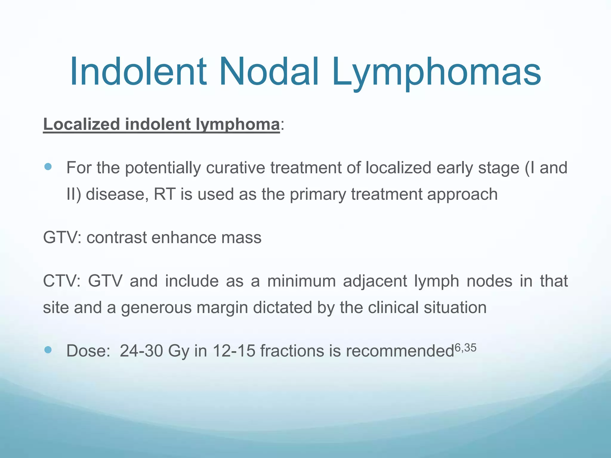Radiotherapy contouring guideline for non-hodgkin lymphoma | PPTX