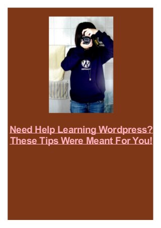 Need Help Learning Wordpress?
These Tips Were Meant For You!

 