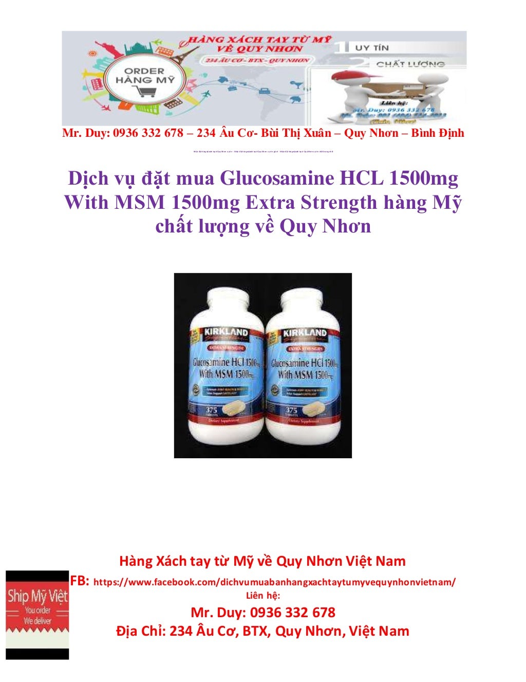 Nhận đặt hàng mỹ xách tay ở quy nhơn uy tín
