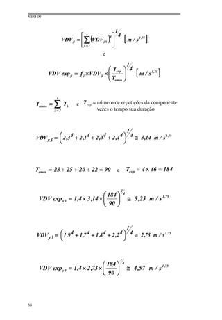 NHO 09
50
e
e Texp
= número de repetições da componente
vezes o tempo sua duração
e
 