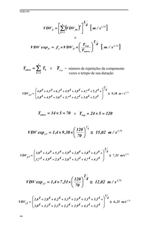 NHO 09
44
e
e Texp
= número de repetições da componente
vezes o tempo de sua duração
e
 