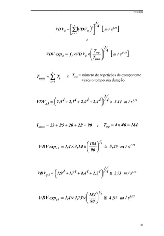NHO 09
49
e
e Texp
= número de repetições da componente
vezes o tempo sua duração
e
 