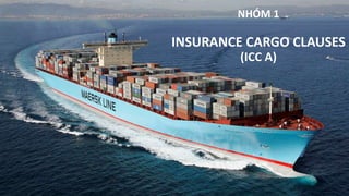 NHÓM 1
INSURANCE CARGO CLAUSES
(ICC A)
 