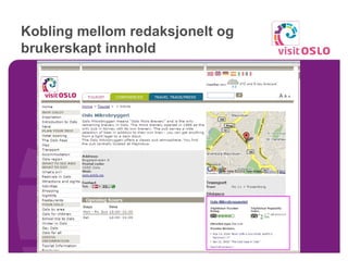 Kobling mellom redaksjonelt og brukerskapt innhold 