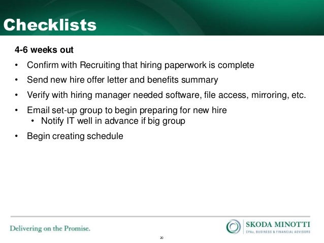 orientation schedule for new employees