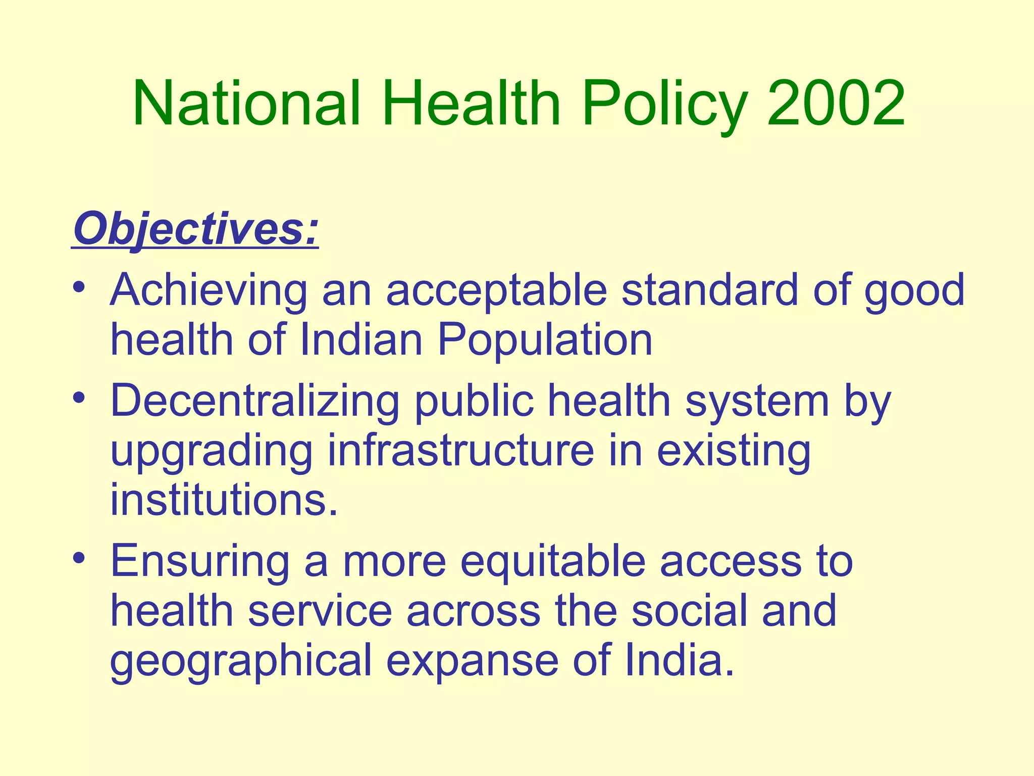 national health policy 2002 | PPT
