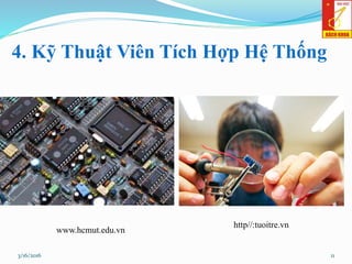 4. Kỹ Thuật Viên Tích Hợp Hệ Thống
11
www.hcmut.edu.vn
http//:tuoitre.vn
3/16/2016
 