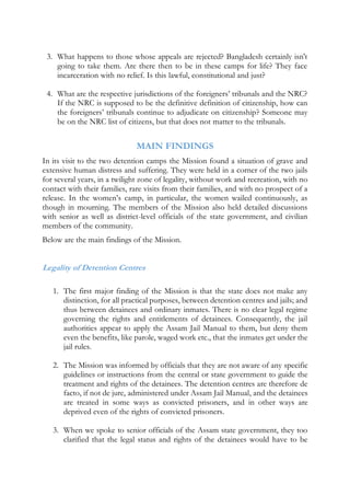 3. What happens to those whose appeals are rejected? Bangladesh certainly isn't
going to take them. Are there then to be i...