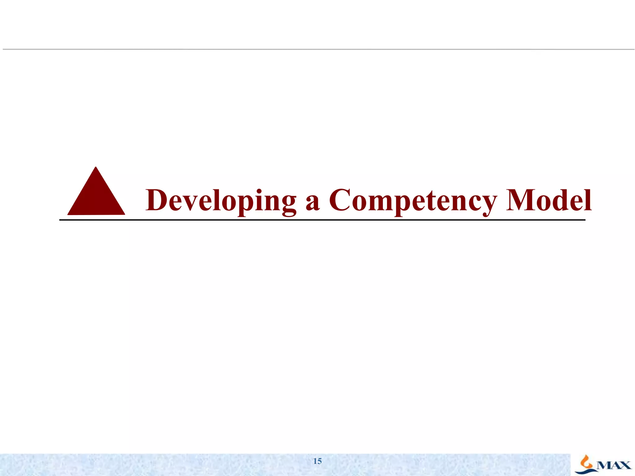 Help in establishing common criteria for hiring, training, measuring, and rewarding people with the right capabilities to help the company gain competitive advantage14Importance of Competencies !! ….(2/2)Remind employees how they do things is as important as what they do 