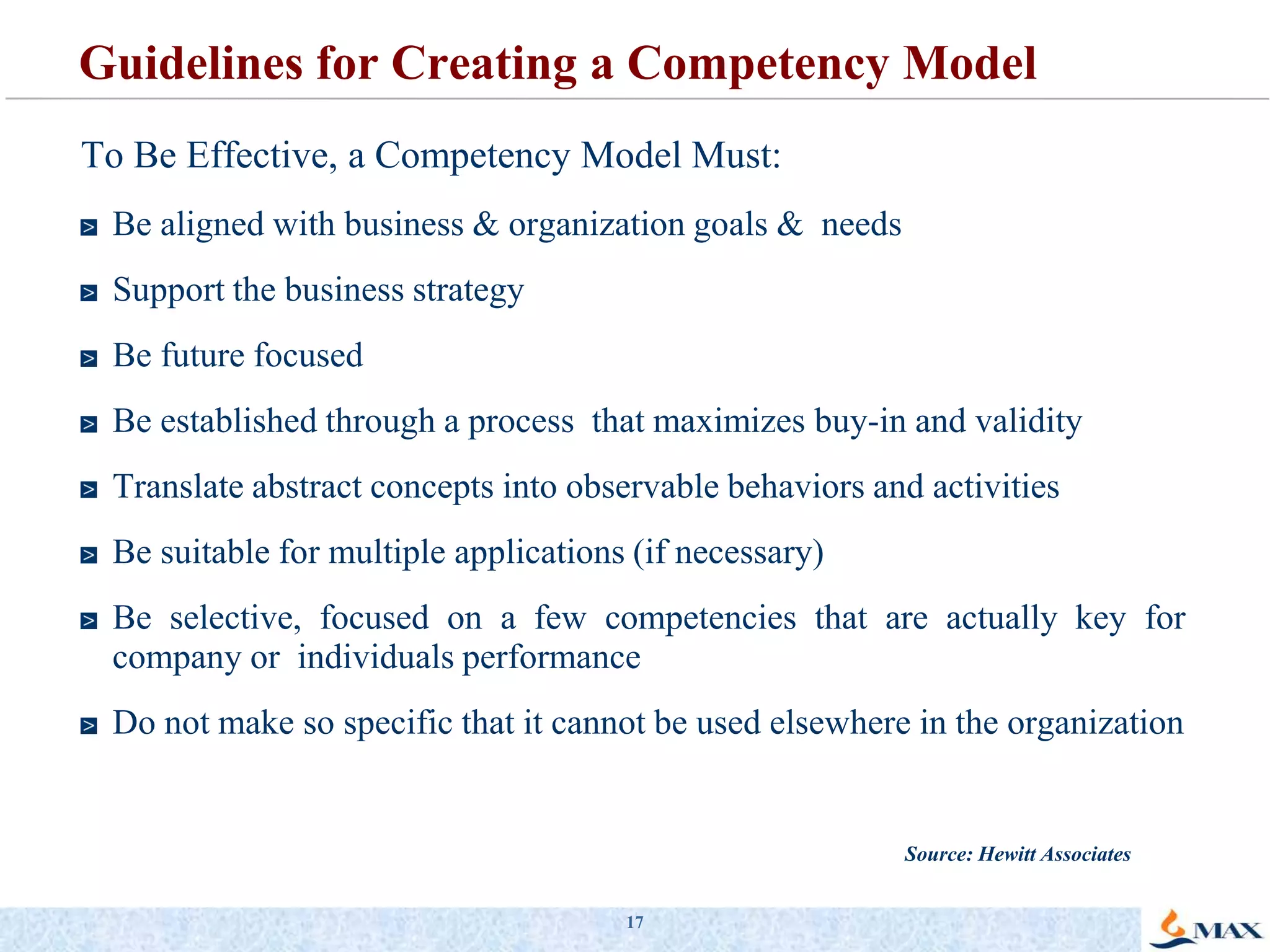 Enable greater flexibility to move people laterally and encourages development