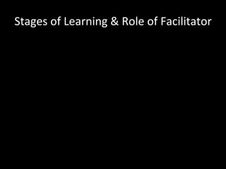 Stages of Learning & Role of Facilitator 