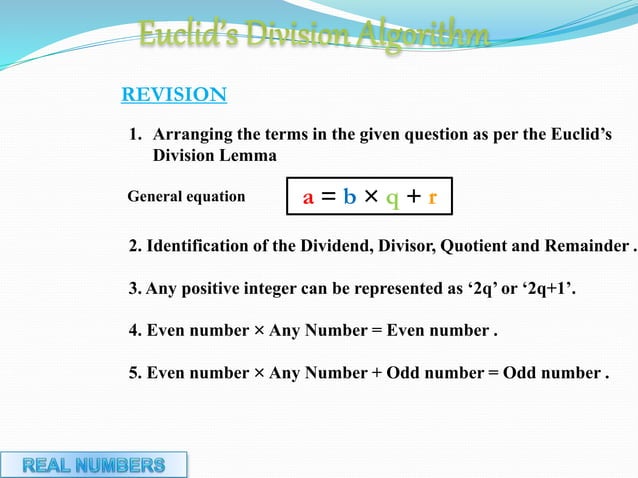 introduction to division algorithm | PPTX