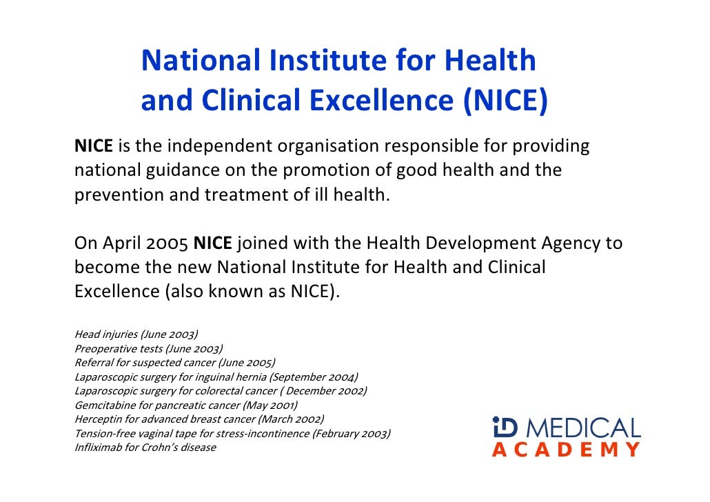 Nhs Guidelines, Procedures And Issues