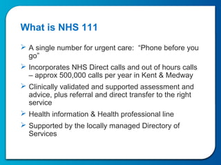 NHS 111 | PPT