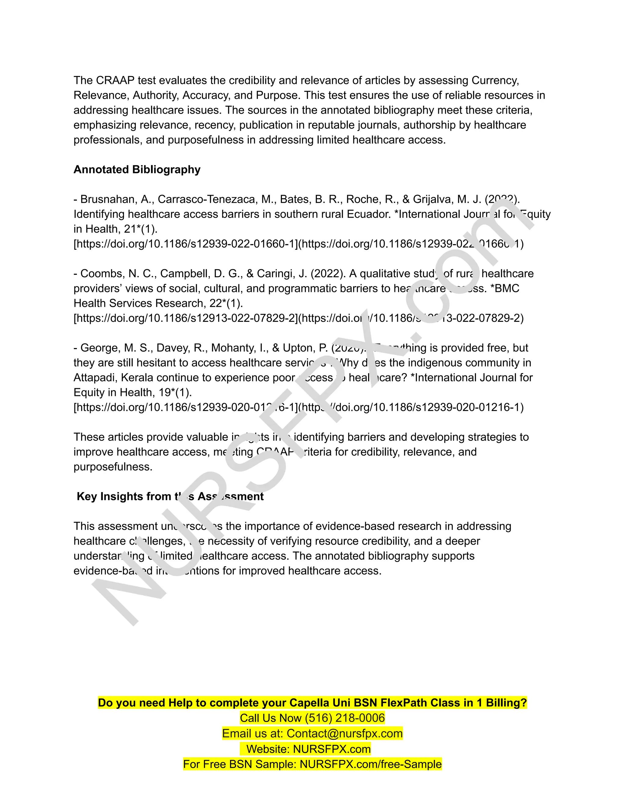 NHS Research Skills Assessment