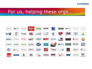 Clientsus,
 Clients
 For         helping these orgs…



                                   Commercial
                                     Radio
                                   Organisatio
                                       n




                       Retailer
 