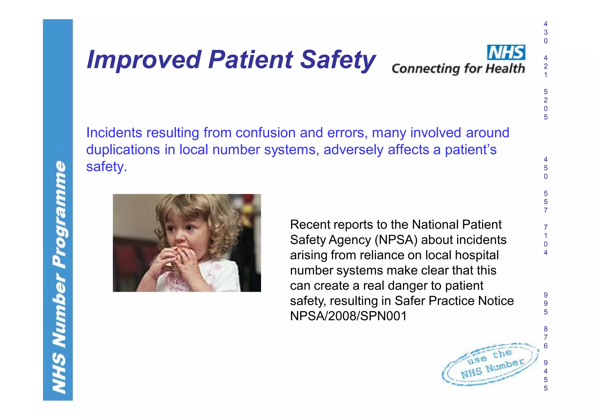 NHS Number Programme